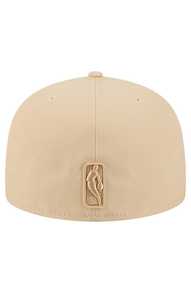 New Era Men's New Era Khaki Boston Celtics Color Pack A-Frame 59FIFTY Fitted Hat, Alternate, color, Khaki