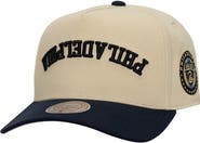 Mitchell & Ness Men's Mitchell & Ness Cream/Navy Philadelphia Union Upside Down Pro Pinch Snapback Hat