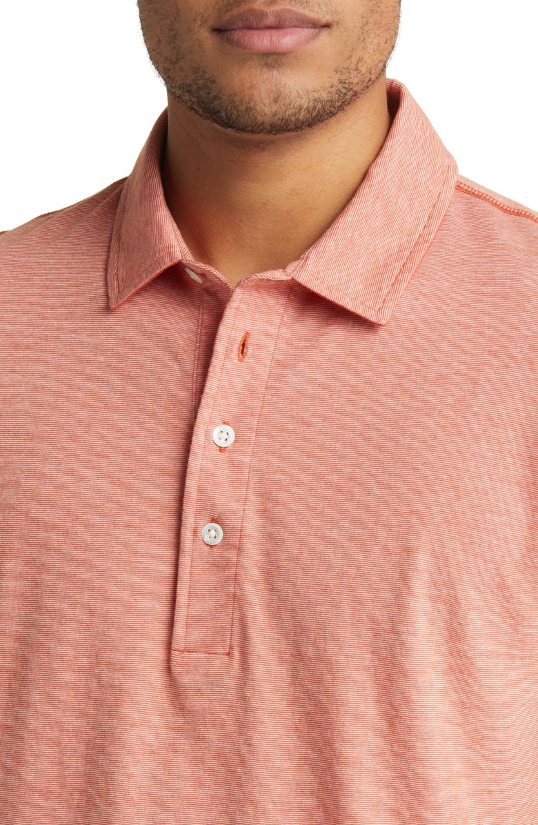 Billy Reid Pensacola Organic Cotton Polo, Alternate, color, Burnt Red
