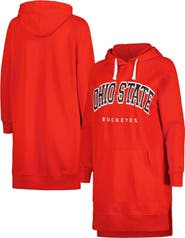 GAMEDAY COUTURE Women's Gameday Couture Scarlet Ohio State Buckeyes Take a Knee Raglan Hooded Sweatshirt Dress
