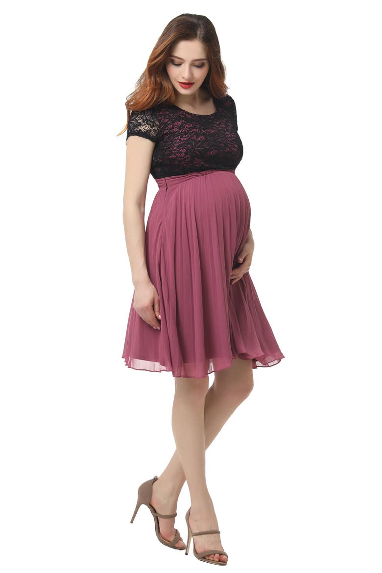 Tanya Maternity Babydoll Dress, Alternate, color, ROSE