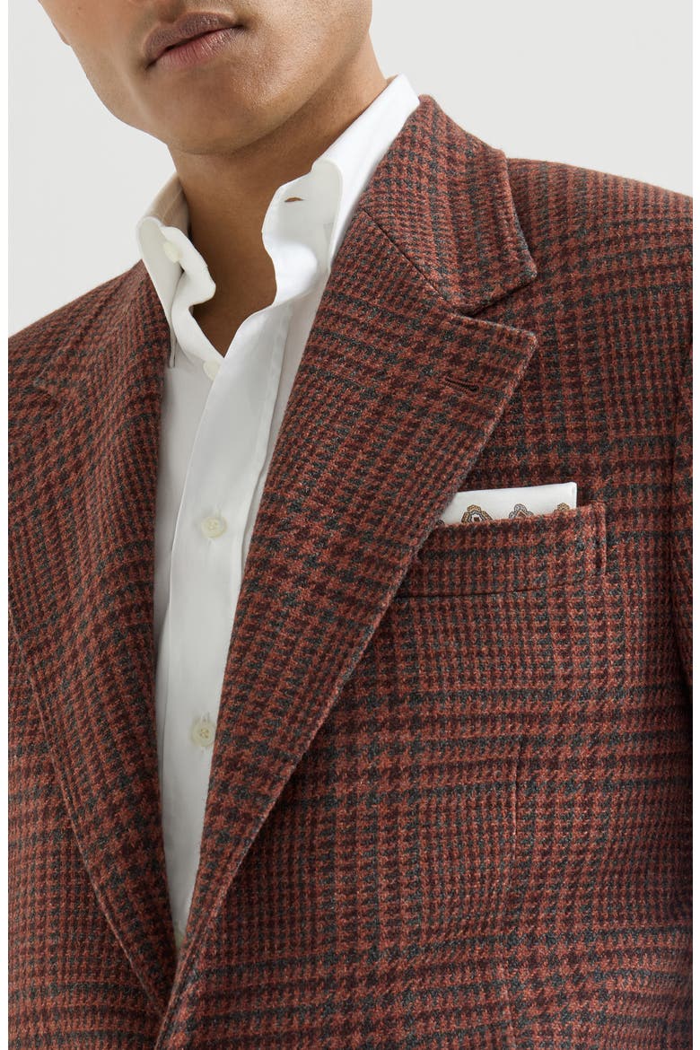Cashmere Prince of Wales Cavallo Tailor blazer, Alternate, color, Grey