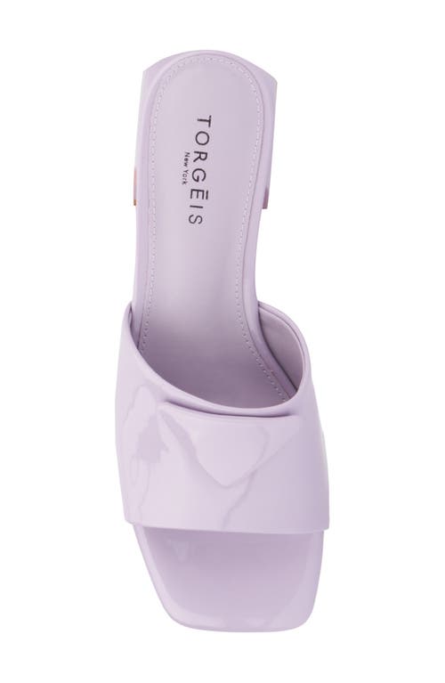 Torgeis Polyanna Block Heel Slide Sandal In Lilac