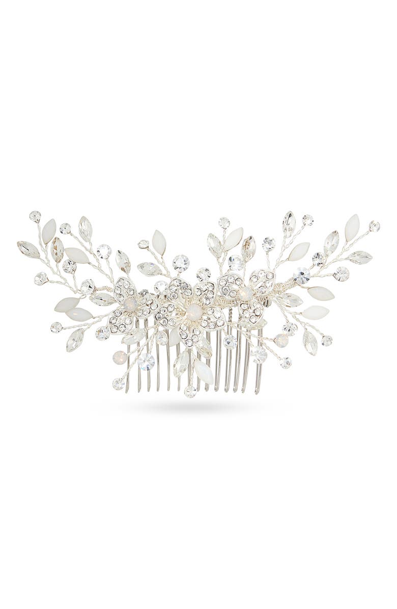 Brides & Hairpins Deja Hair Comb, Main, color, Silver