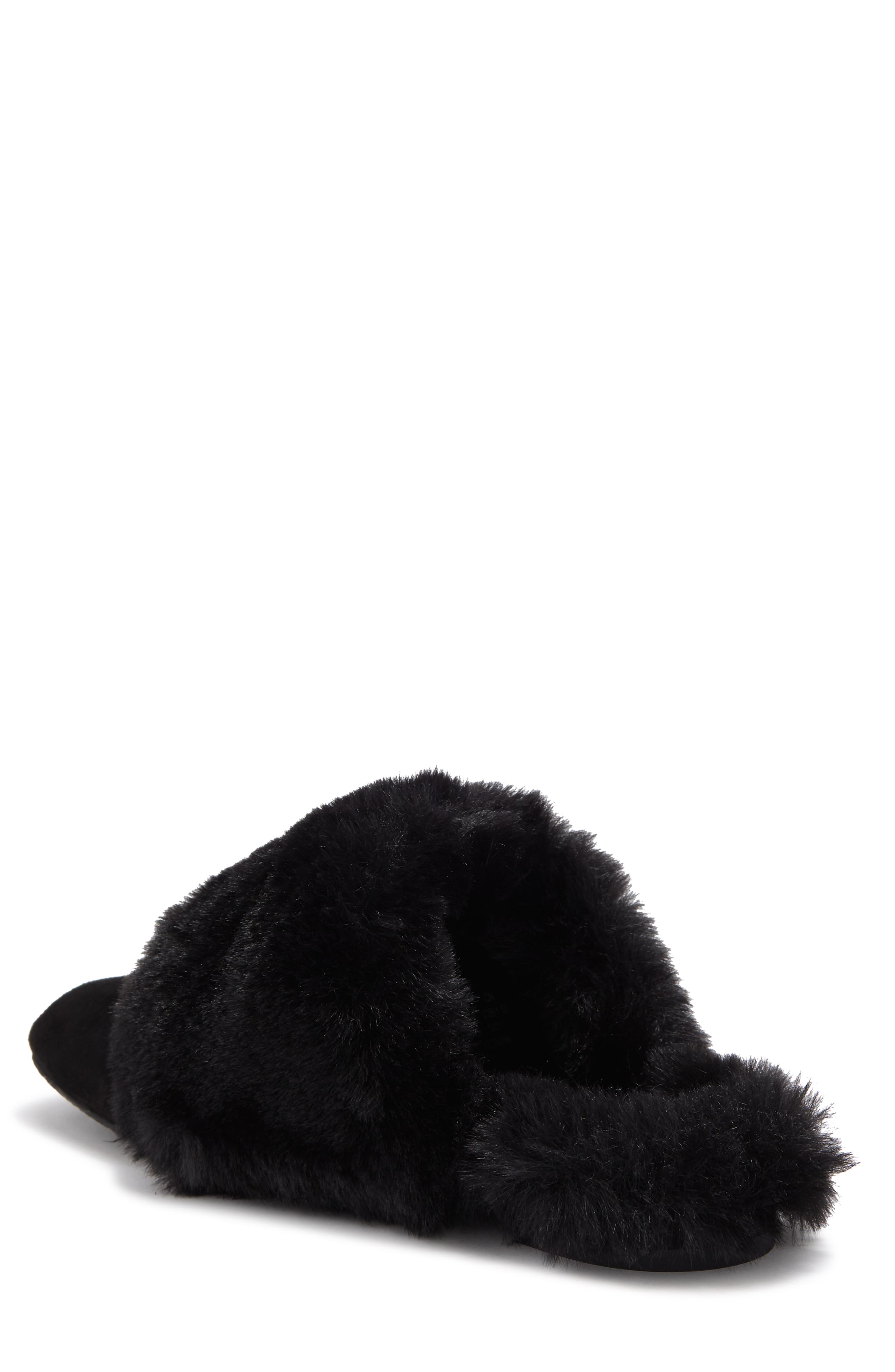 Stuart Weitzman Edie Chill Faux Fur Trimmed Mule (Women) | Nordstromrack