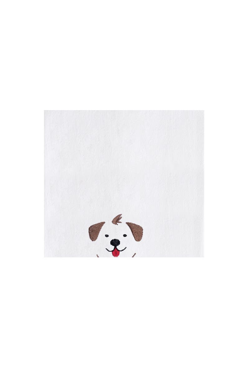 I Love My Dog Embroidered Cotton Flour Sack Kitchen Dishtowel, Alternate, color, red