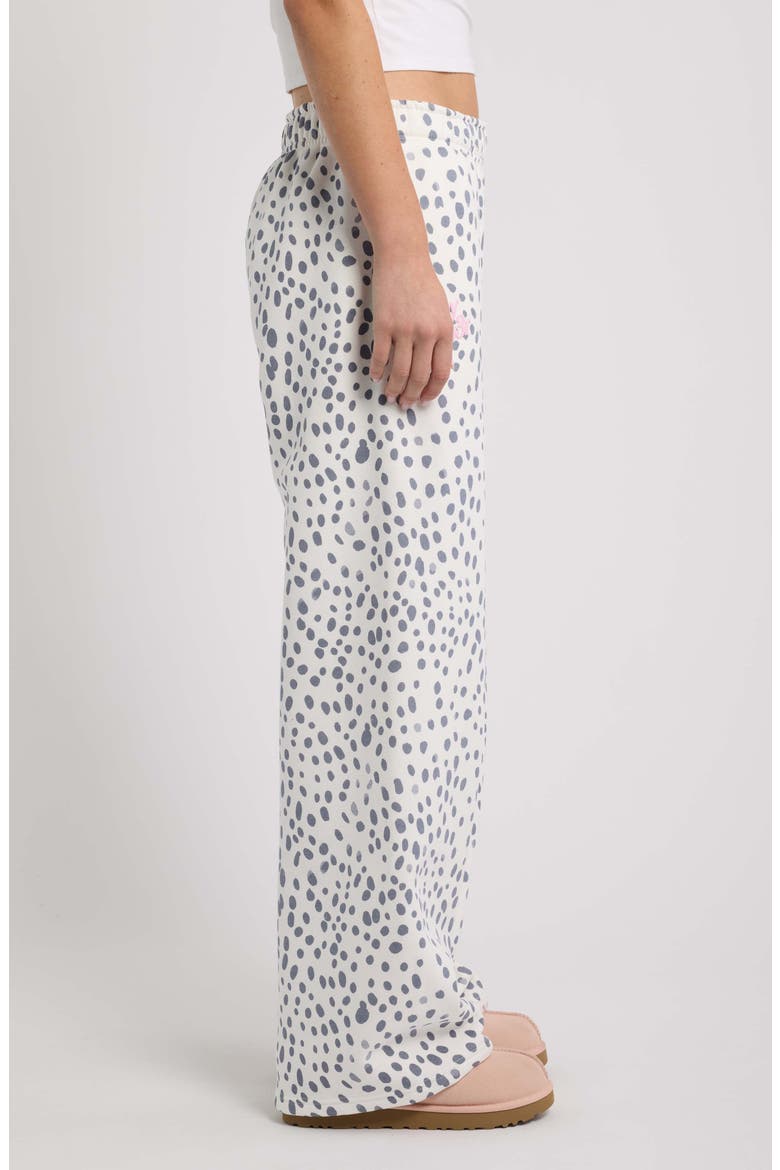 Dalmatian Darling Wide Leg Sweatpants, Alternate, color, OFF WHITE