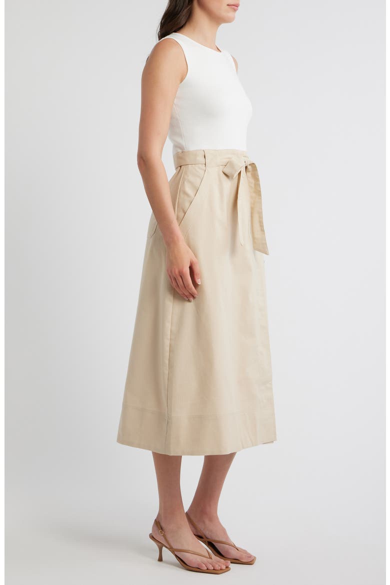 Twofer Sleeveless Dress, Alternate, color, IVORY