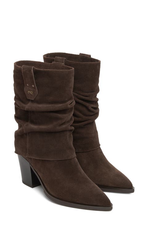 Slouchy Leather Western Boot