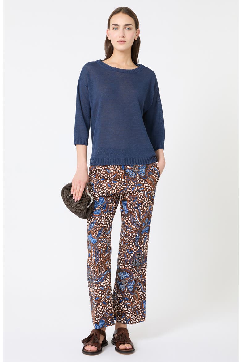 Cannone Linen Sweater, Alternate, color, NAVY