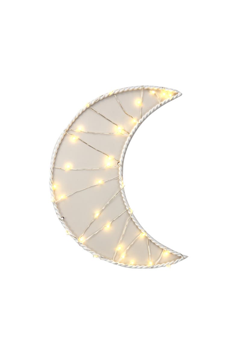 Lambs & Ivy Signature Moon LED Light Up Wall Decor/Wall Hanging, Alternate, color, Cream