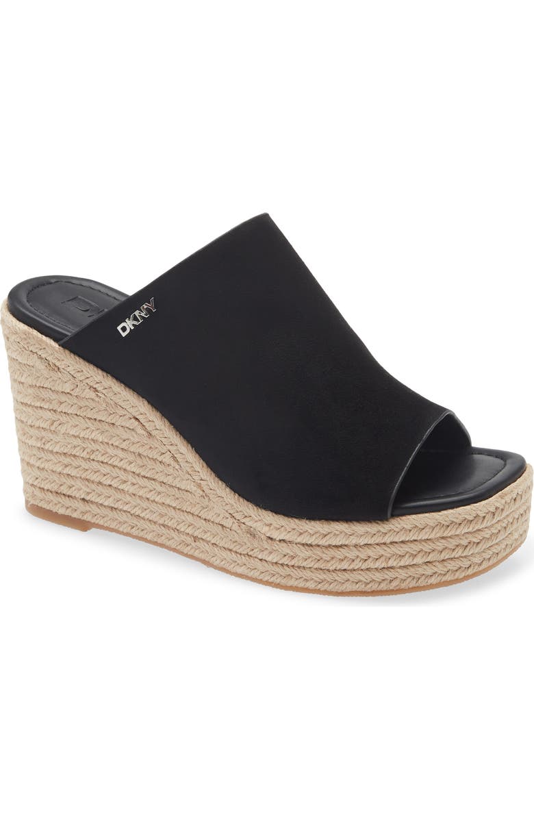 DKNY Maryn 2 Espadrille Wedge Sandal, Main, color, Black