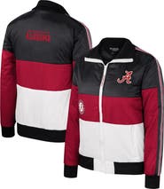 THE WILD COLLECTIVE Women's The Wild Collective  Crimson Alabama Crimson Tide Color-Block Puffer Full-Zip Jacket