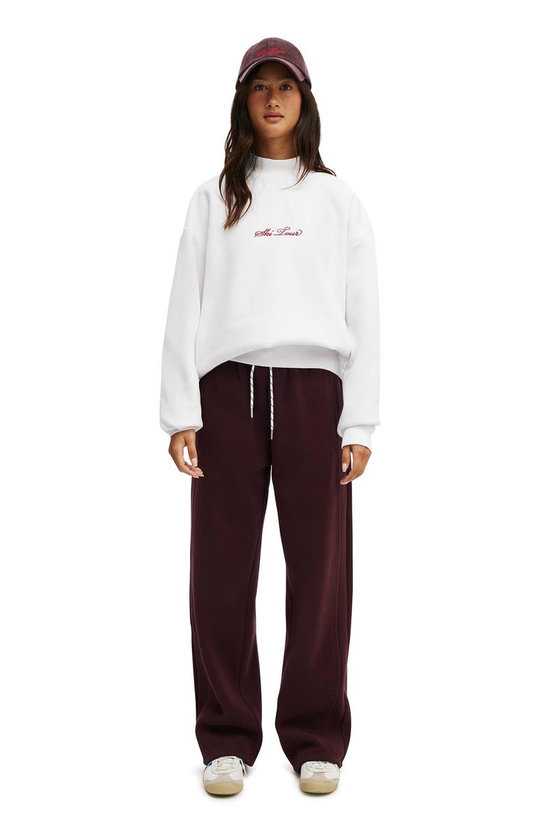 COTTON ON BODY Women
s Active Plush Mock Neck Sweatshirt, Alternate, color, White Ski