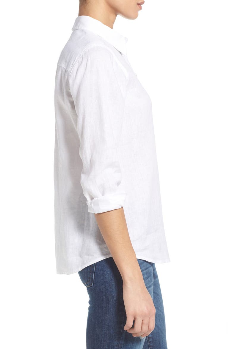 Linen Shirt, Alternate, color, WHITE