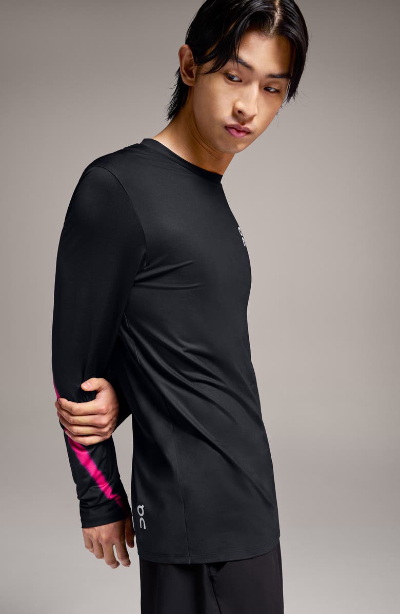 On Court Long Sleeve Top, Alternate, color, Black