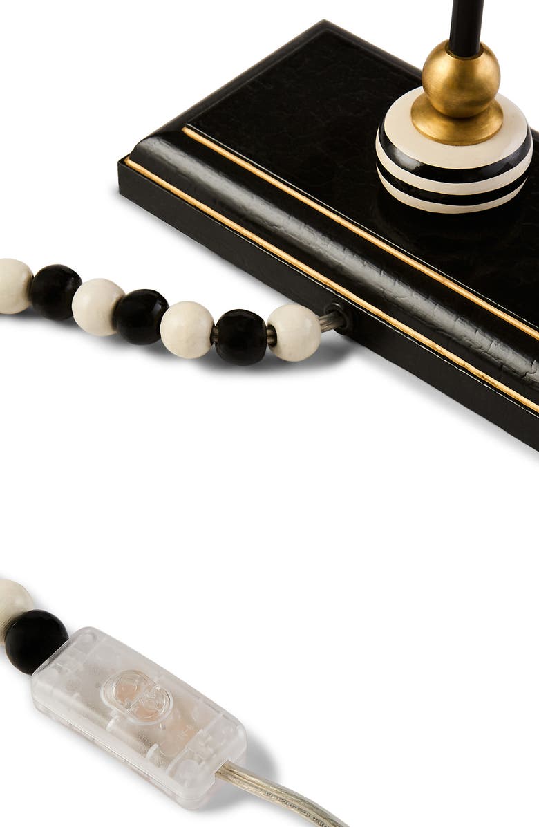 MACKENZIE CHILDS Black & White Library Lamp, Alternate, color, Black