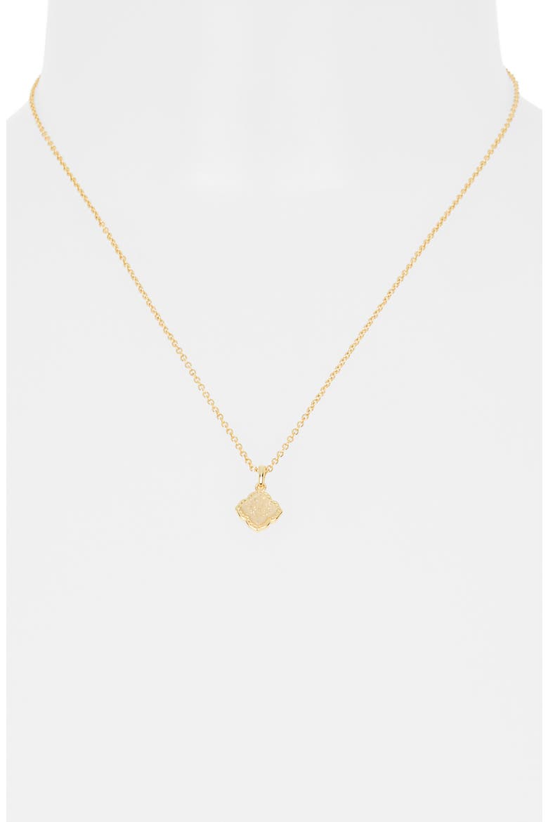 Mallory Small Drusy Pendant Necklace, Alternate, color, GOLD IRIDESCENT DRUSY