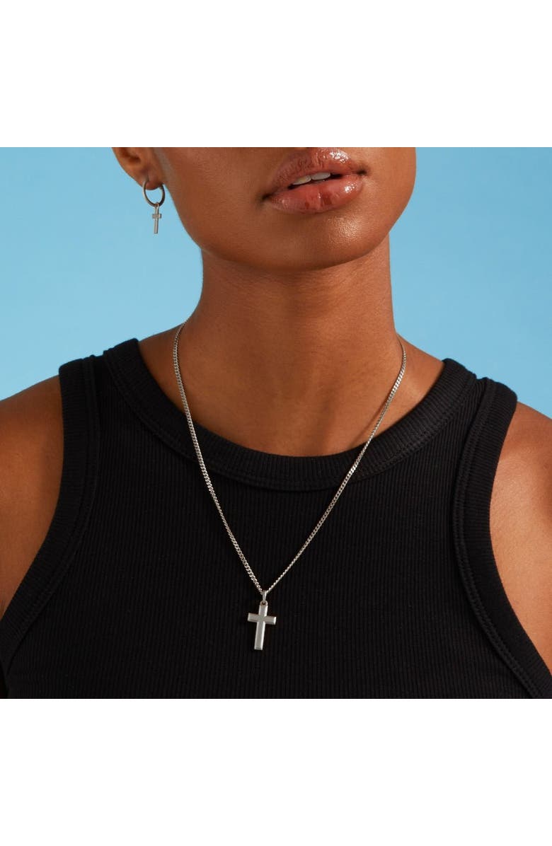 7879 Cross Pendant, Alternate, color, Silver