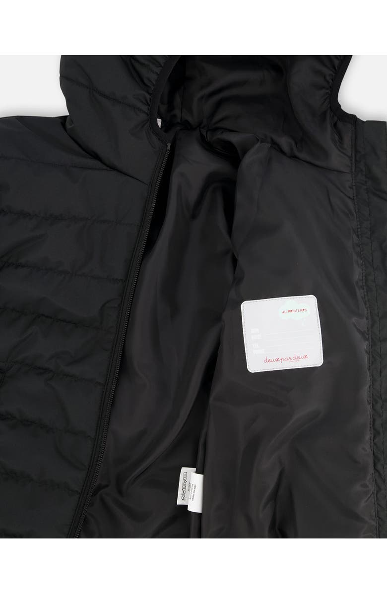 Deux par Deux Quilted Mid-Season Jacket, Alternate, color, Black