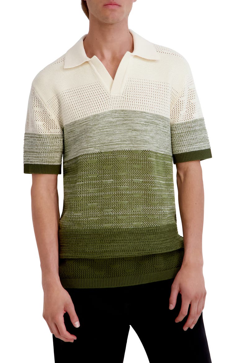 Johnny Collar Cotton Polo, Main, color, OLIVE