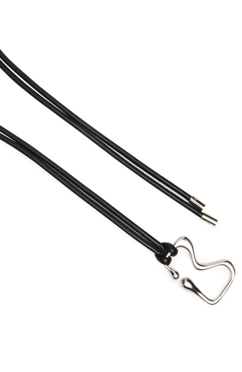 Steve Madden Faux Leather Belt, Alternate, color, Black-Silver