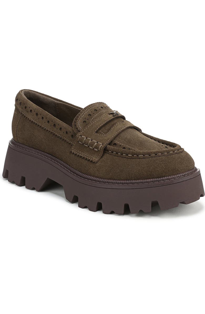 Circus NY by Sam Edelman Paisley Platform Penny Loafer, Main, color, Olivewood