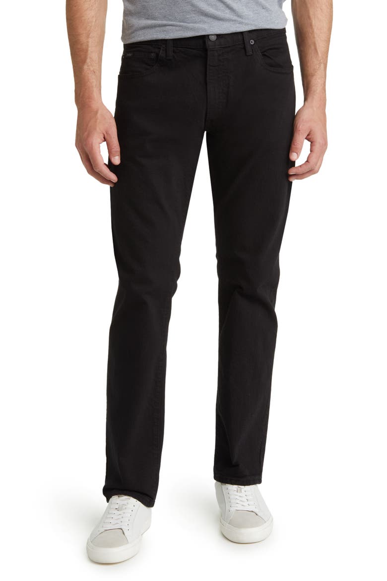Varick Slim Straight Leg Stretch Five Pocket Pants, Main, color, BLACK STRETCH