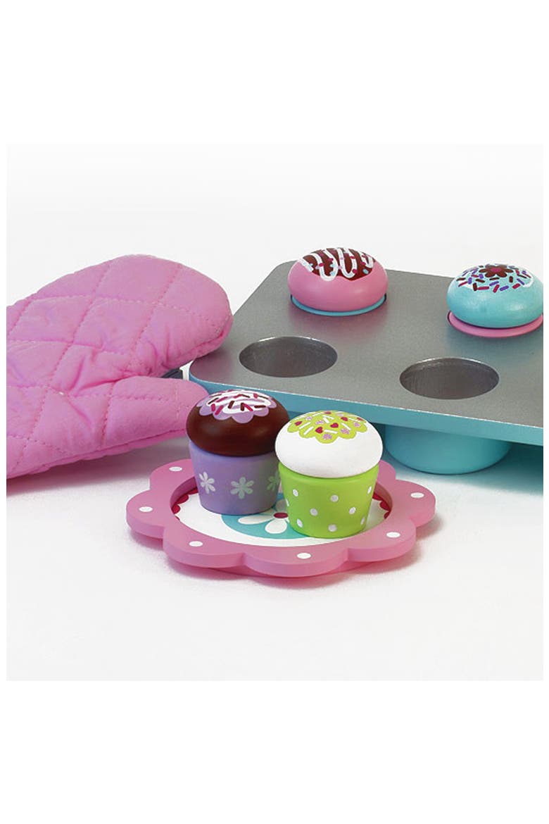 Sophia's 9-Piece Wood Baking Playset, Alternate, color, PINK/ SILVER/ AQUA