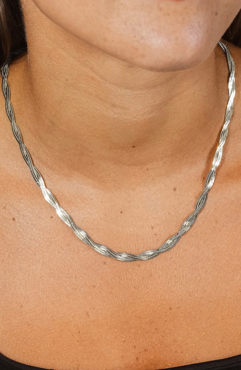 Sterling Forever Oakley Chain Necklace, Alternate, color, Silver