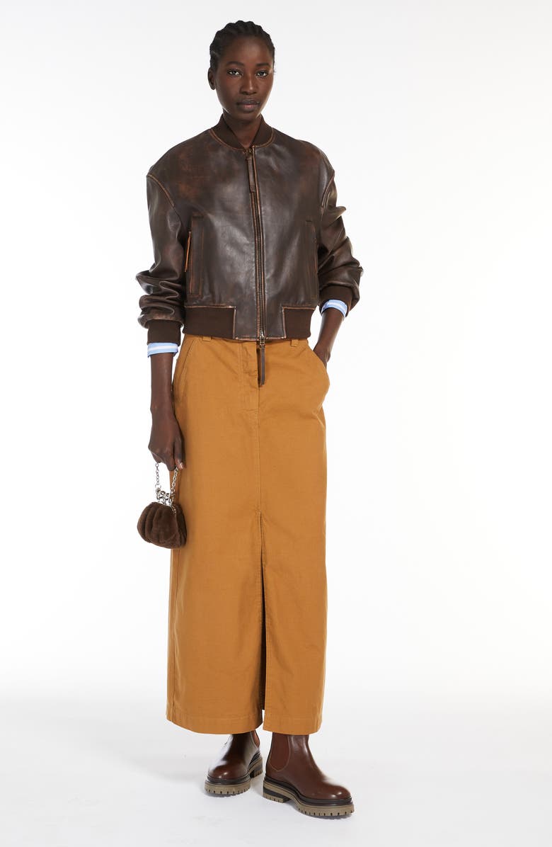 Weekend Max Mara Hiltex Leather Jacket, Alternate, color, 