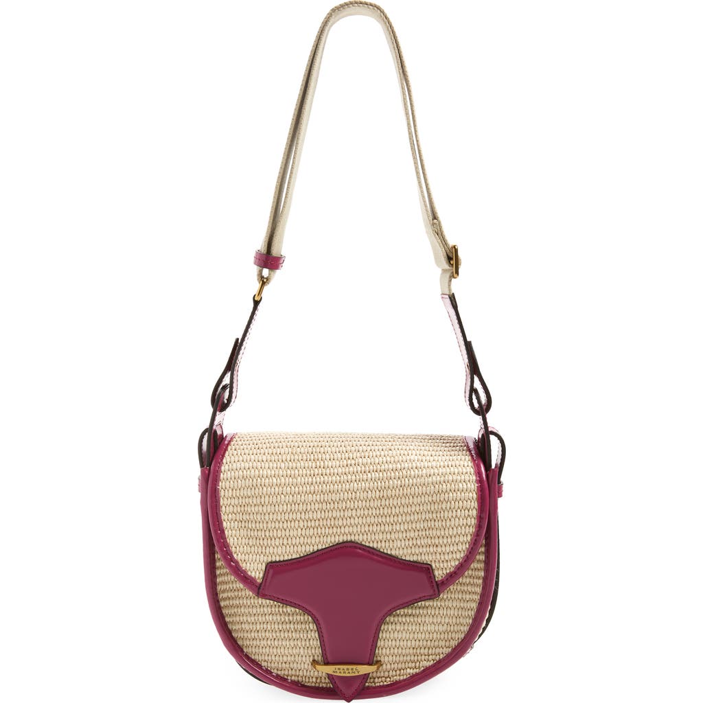 Isabel Marant Botsy Woven Raffia Crossbody Bag