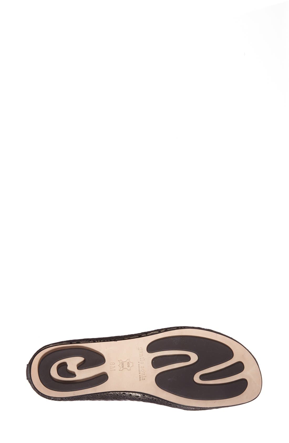 'Gigi' Leather Flat, Alternate, color, GRAPHITE