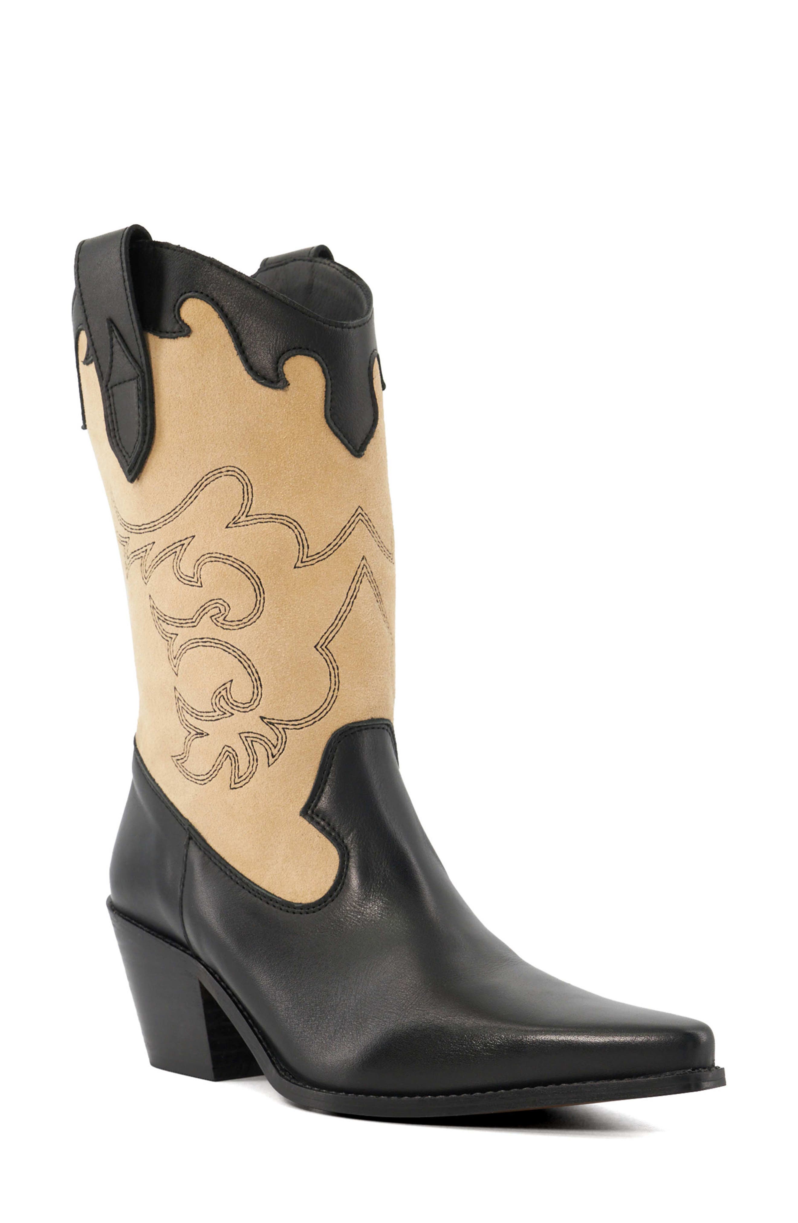 Dune London Prickly Western Boot, Main, color, 