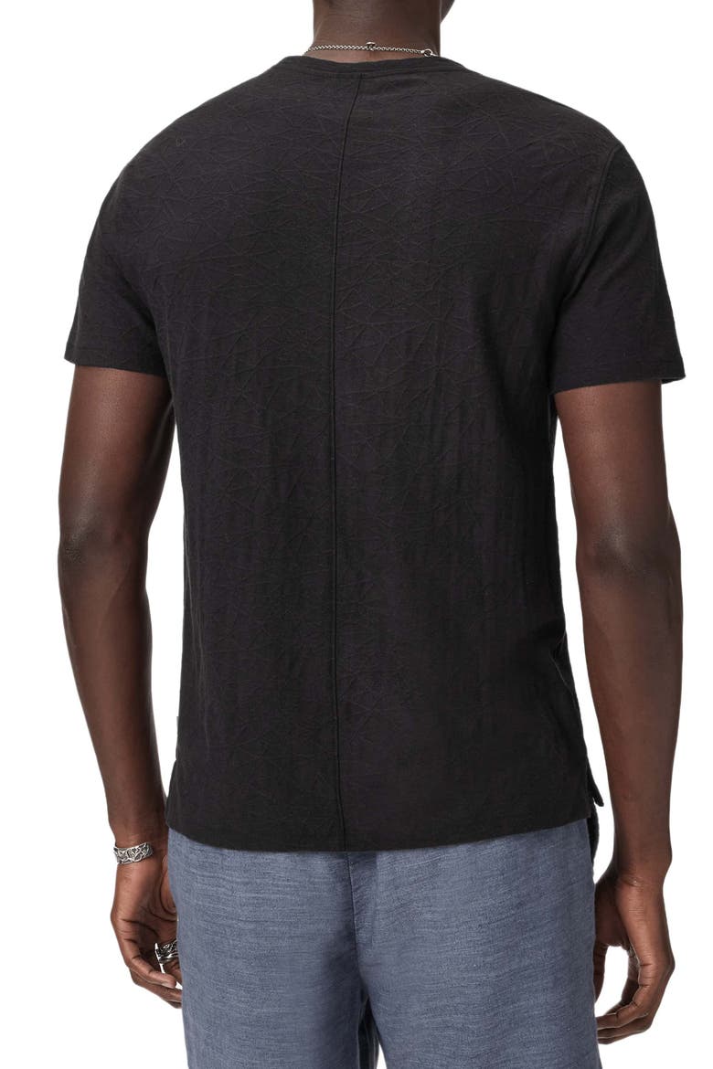 Rubin Jacquard Crewneck T-Shirt, Alternate, color, BLACK