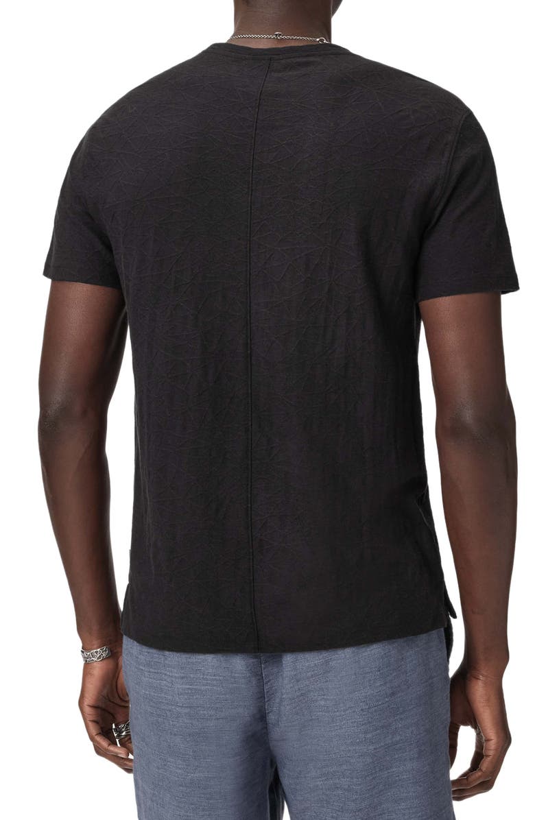 John Varvatos Rubin Jacquard Crewneck T-Shirt, Alternate, color, Black
