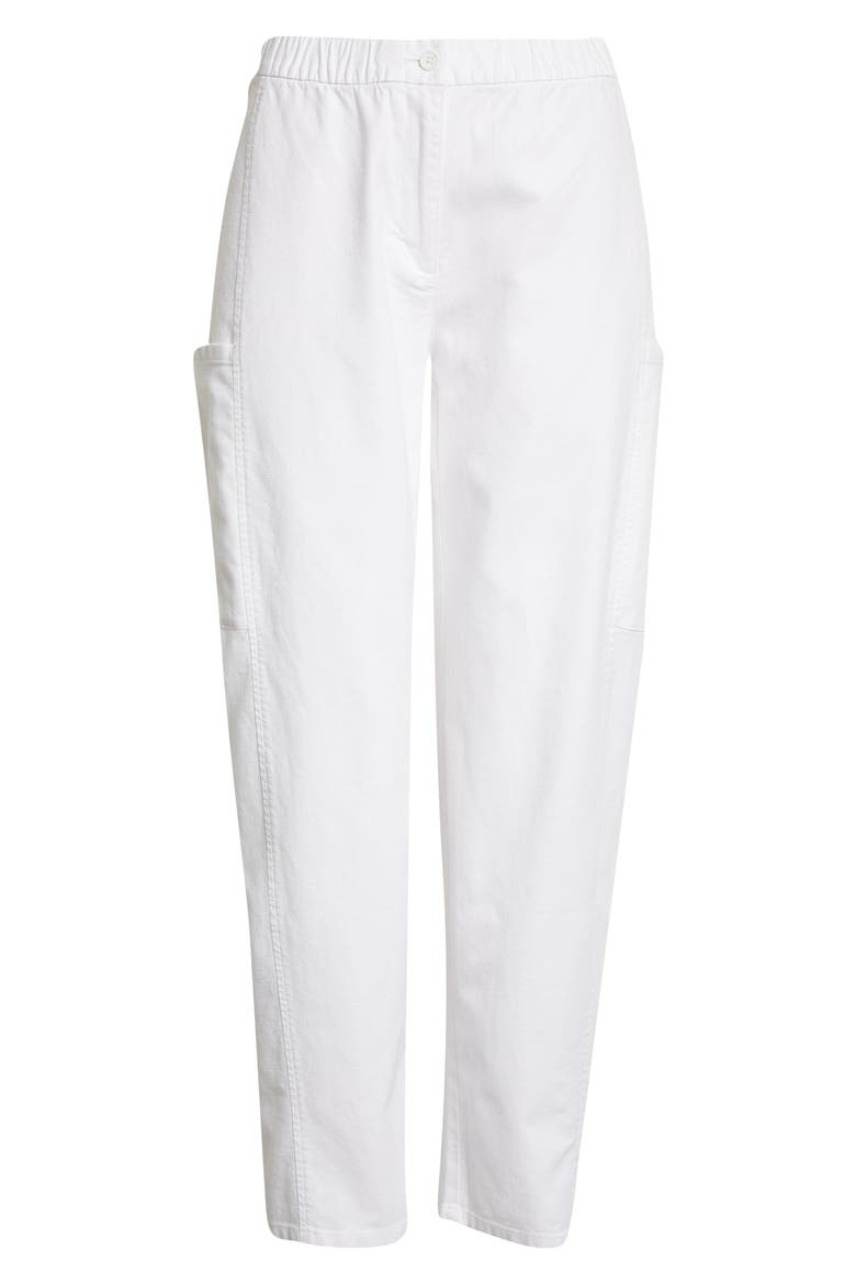 Lantern Organic Cotton Blend Cargo Pants, Alternate, color, WHITE