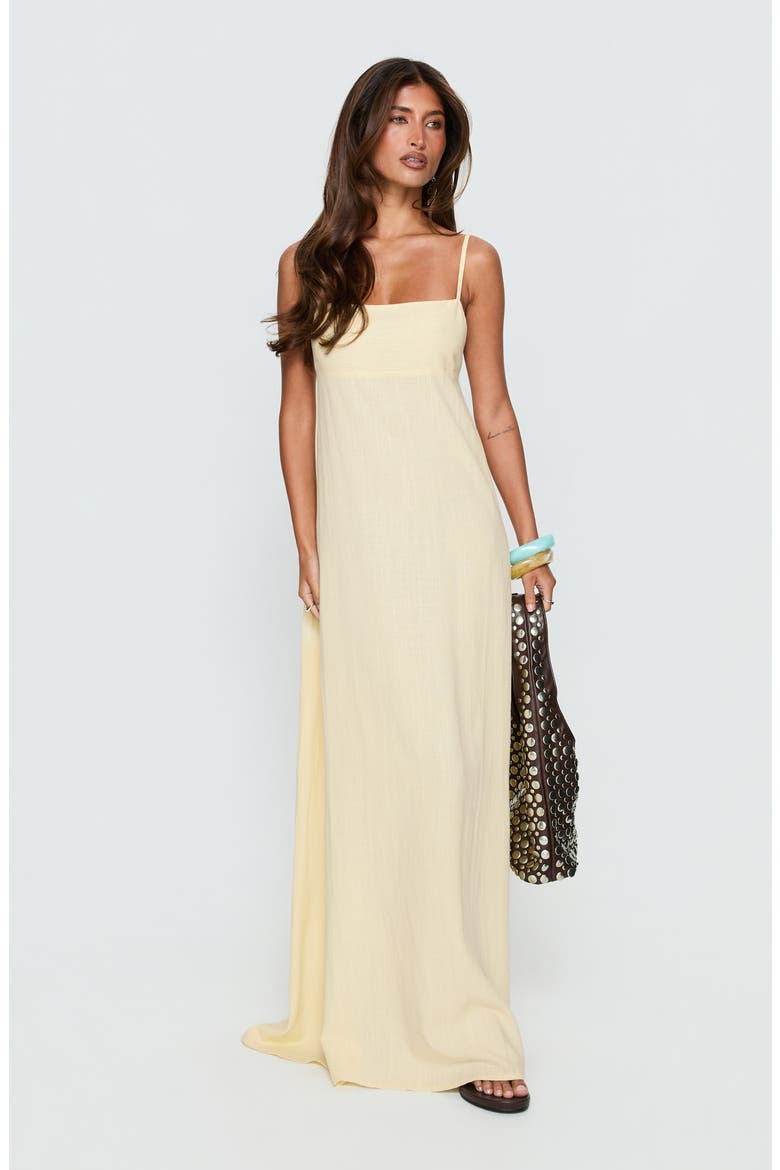 Solie Tie Back Maxi Dress, Alternate, color, BUTTER