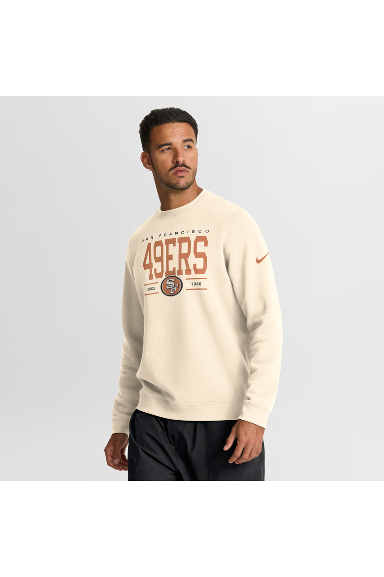 Men's Nike Natural San Francisco 49ers Always Reppin' Club Sweatshirt, Main, color, Natural