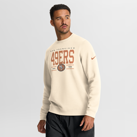 Men's Nike Natural San Francisco 49ers Always Reppin' Club Sweatshirt