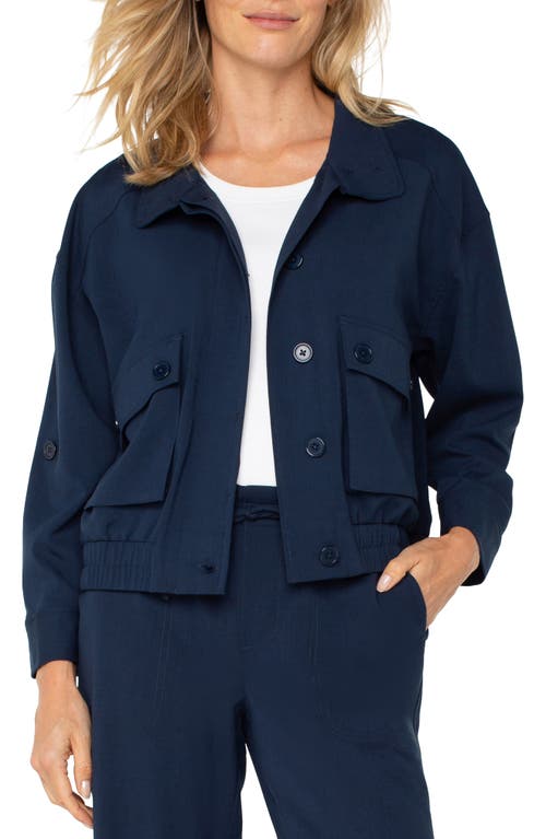 Liverpool Los Angeles Utility Jacket In Dark Navy