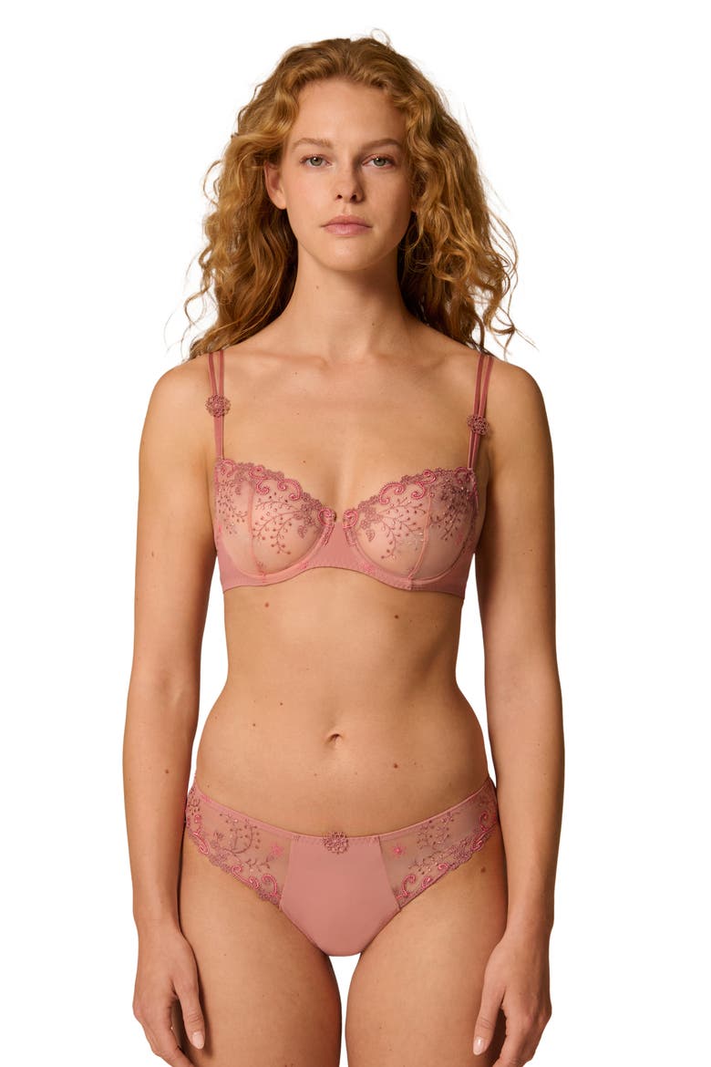 'Delice' Underwire Demi Bra, Alternate, color, SMOKEY PINK