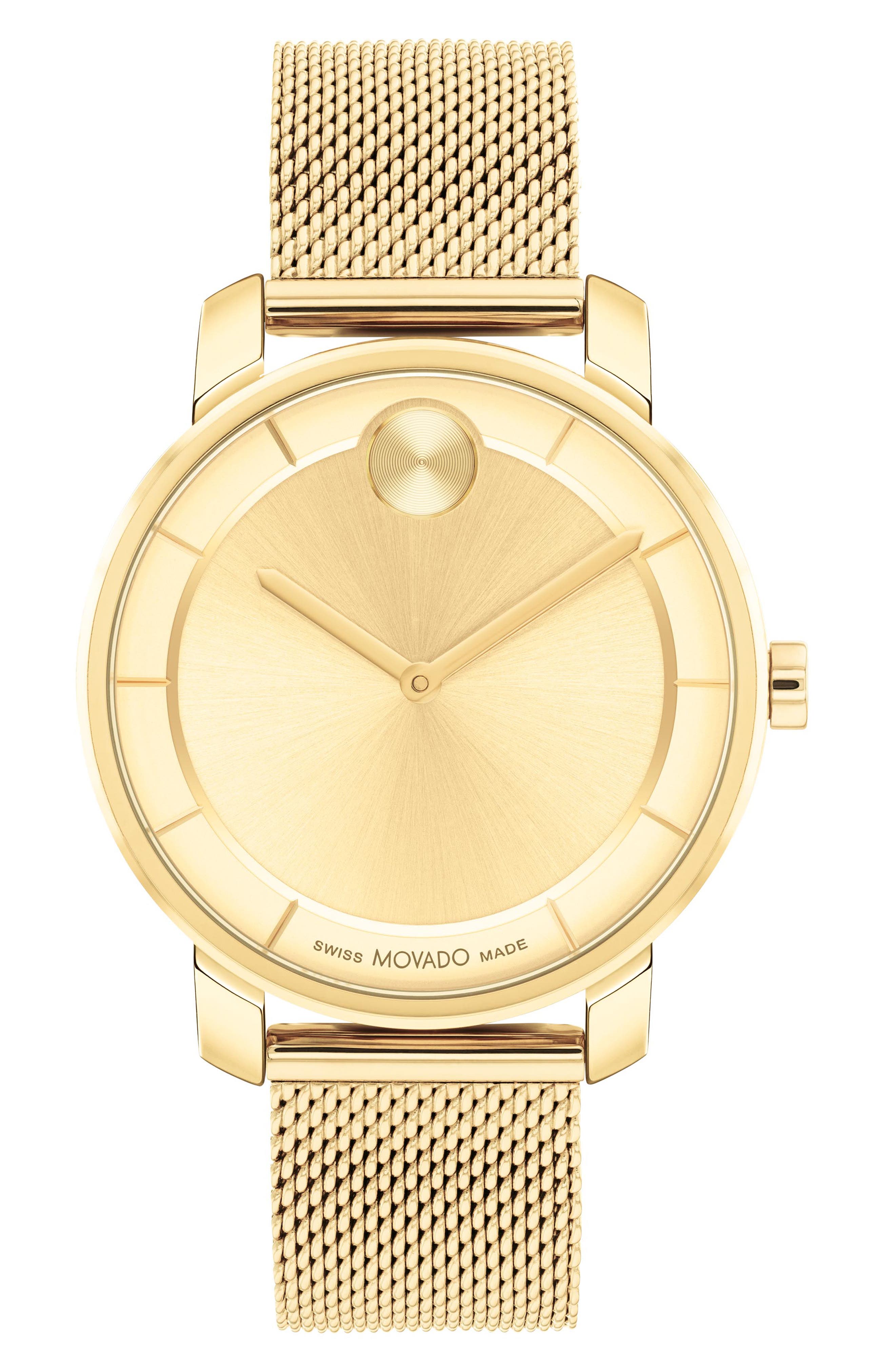 Movado Bold Access Museum Dot Mesh Strap Watch, 34mm
