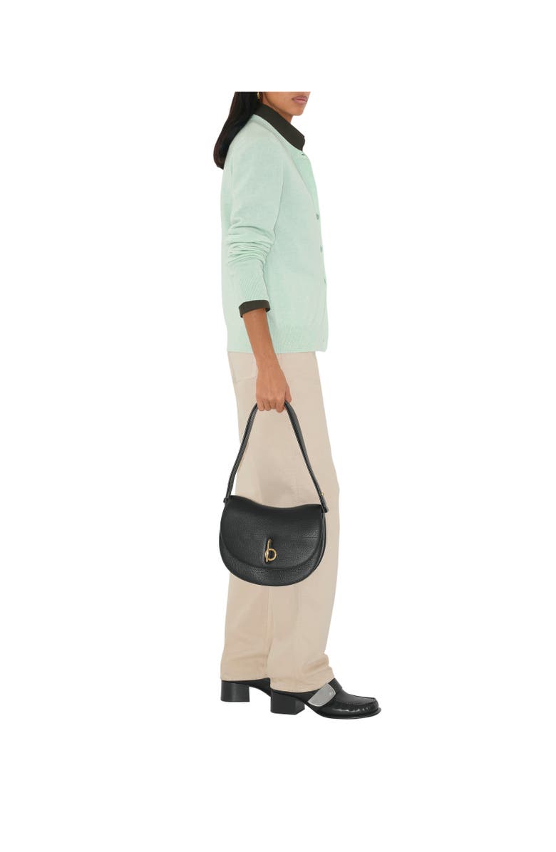 Burberry Cashmere Blend Cardigan, Alternate, color, Pale Mint