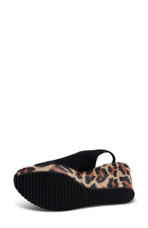 Vaneli Liza Genuine Calf Hair Wedge Sandal In Black