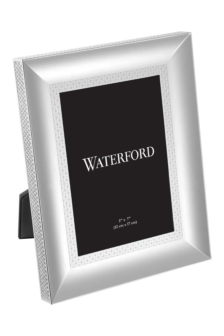 Lismore Diamond Lead Crystal Picture Frame, Main, color, SILVER