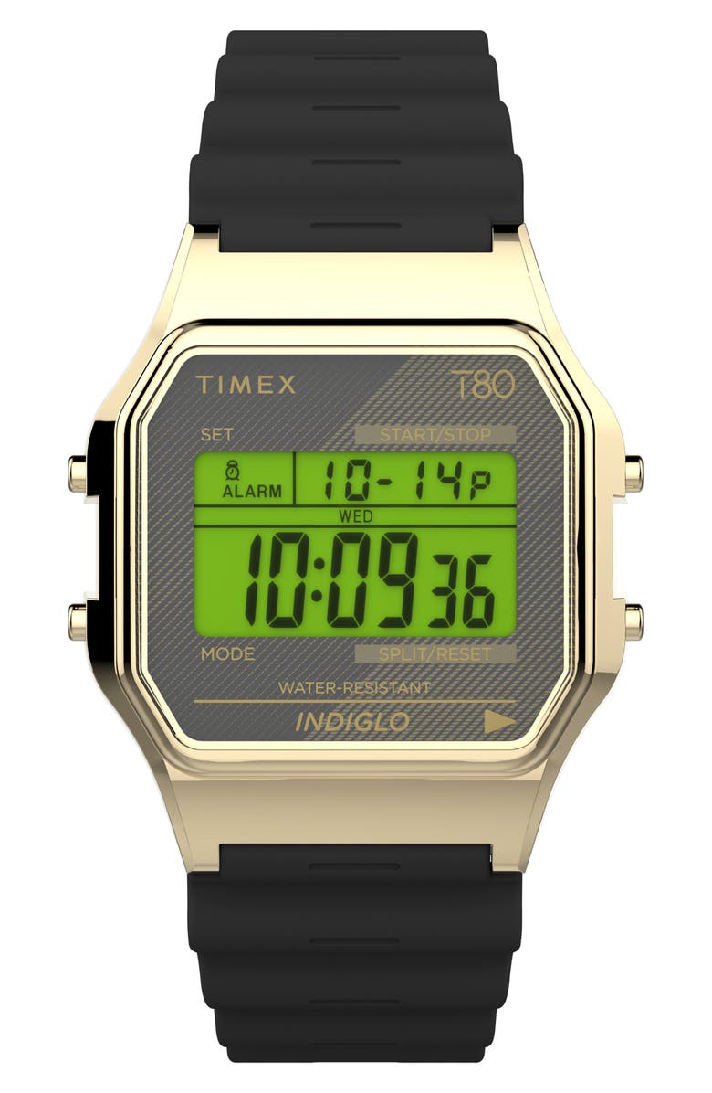 Timex<sup>®</sup> T80 Digital Resin Band Watch, 34mm, Main, color,