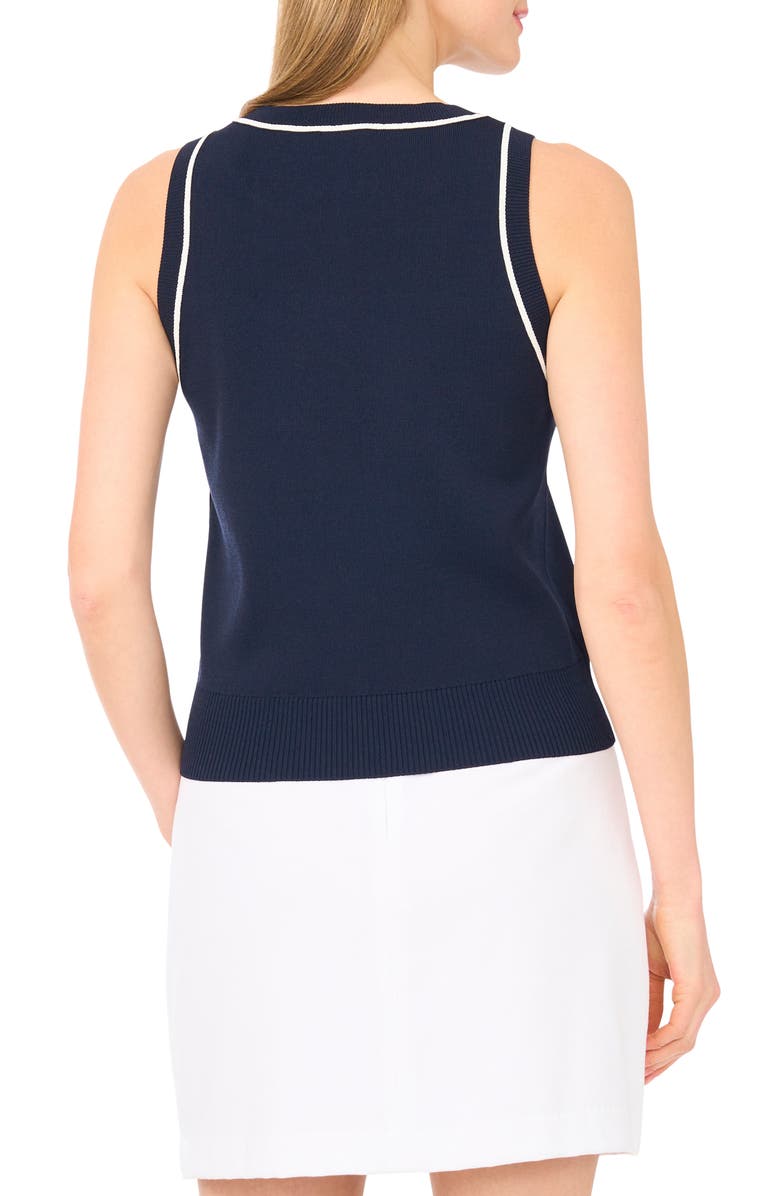 Halogen<sup>®</sup> Stripe Trim Sweater Tank, Alternate, color, Classic Navy