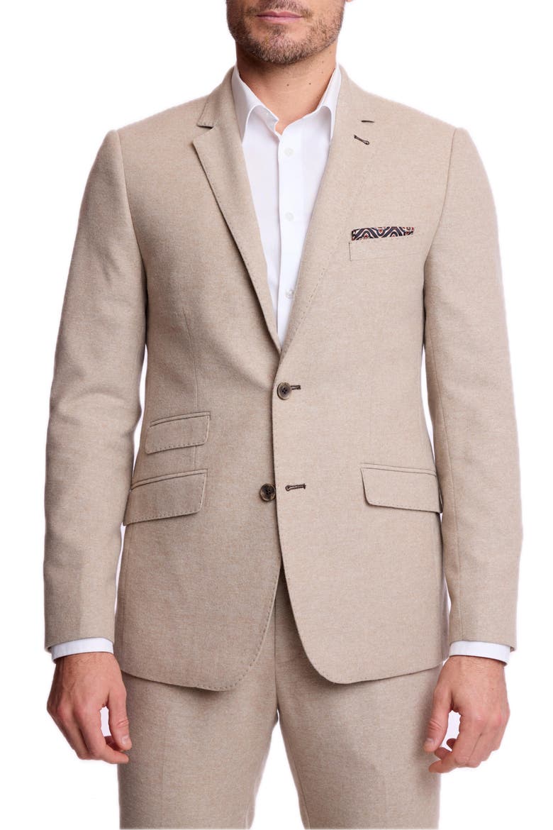 Dover Slim Fit Notch Lapel Suit Jacket, Main, color, LATTE