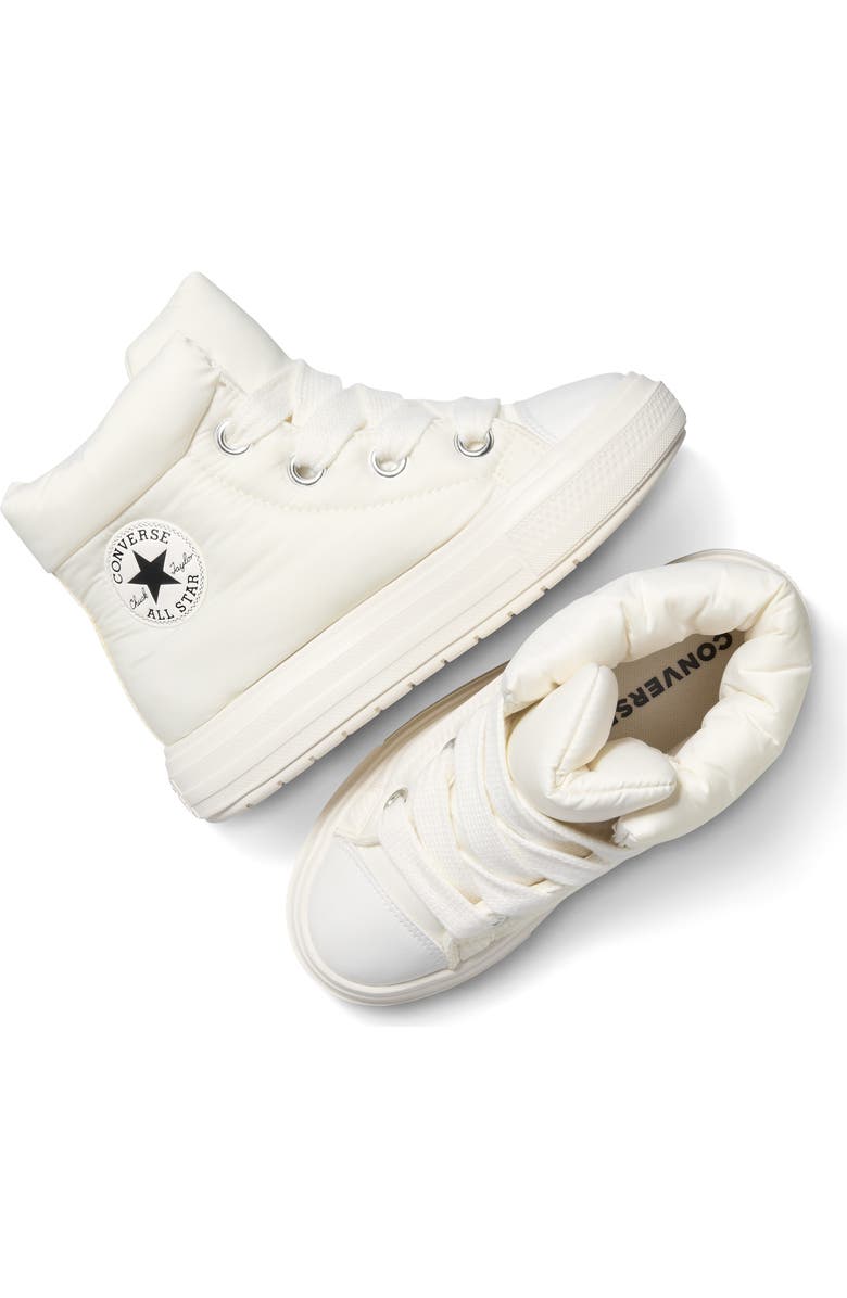 Converse Gender Inclusive Chuck Taylor All Star Elements Water Repellent Puffer Boot, Alternate, color, Egret/ Egret/ Black